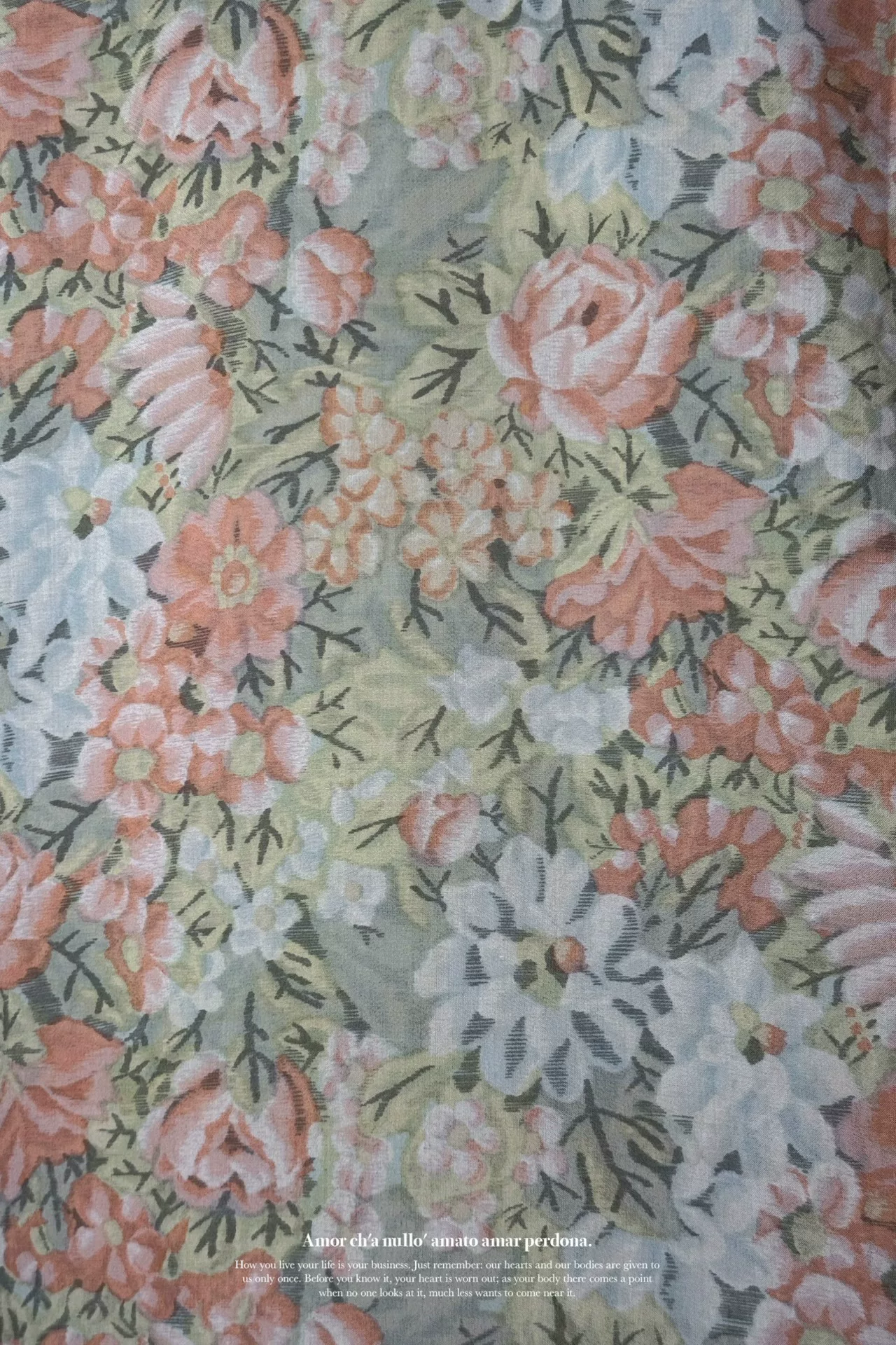 Yohji Yamamoto 90s Oversized Floral Shirt — detail