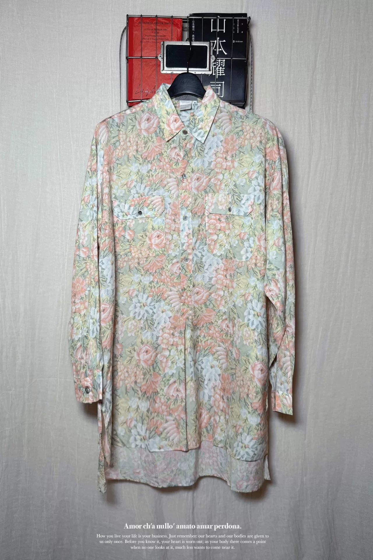Yohji Yamamoto 90s Oversized Floral Shirt — front