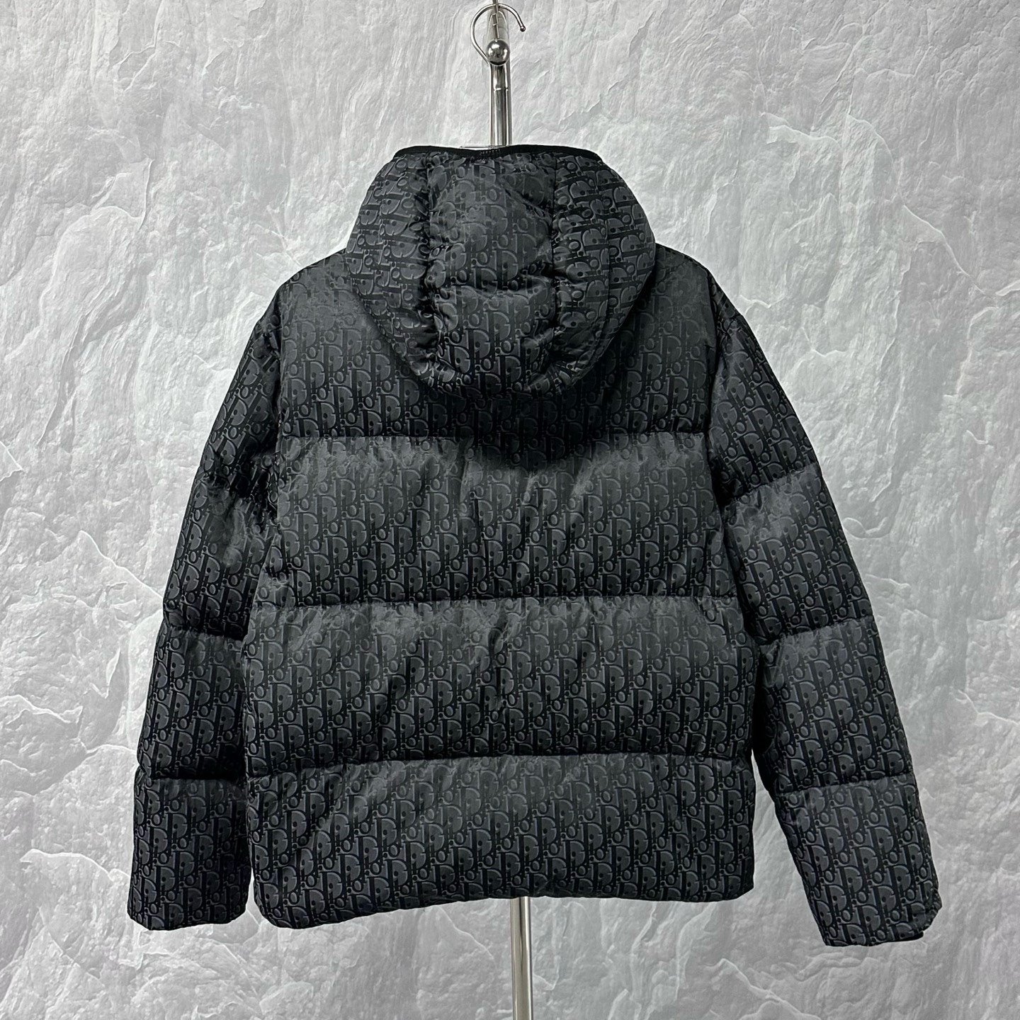 Dior Oblique Hooded Puffer Jacket — back