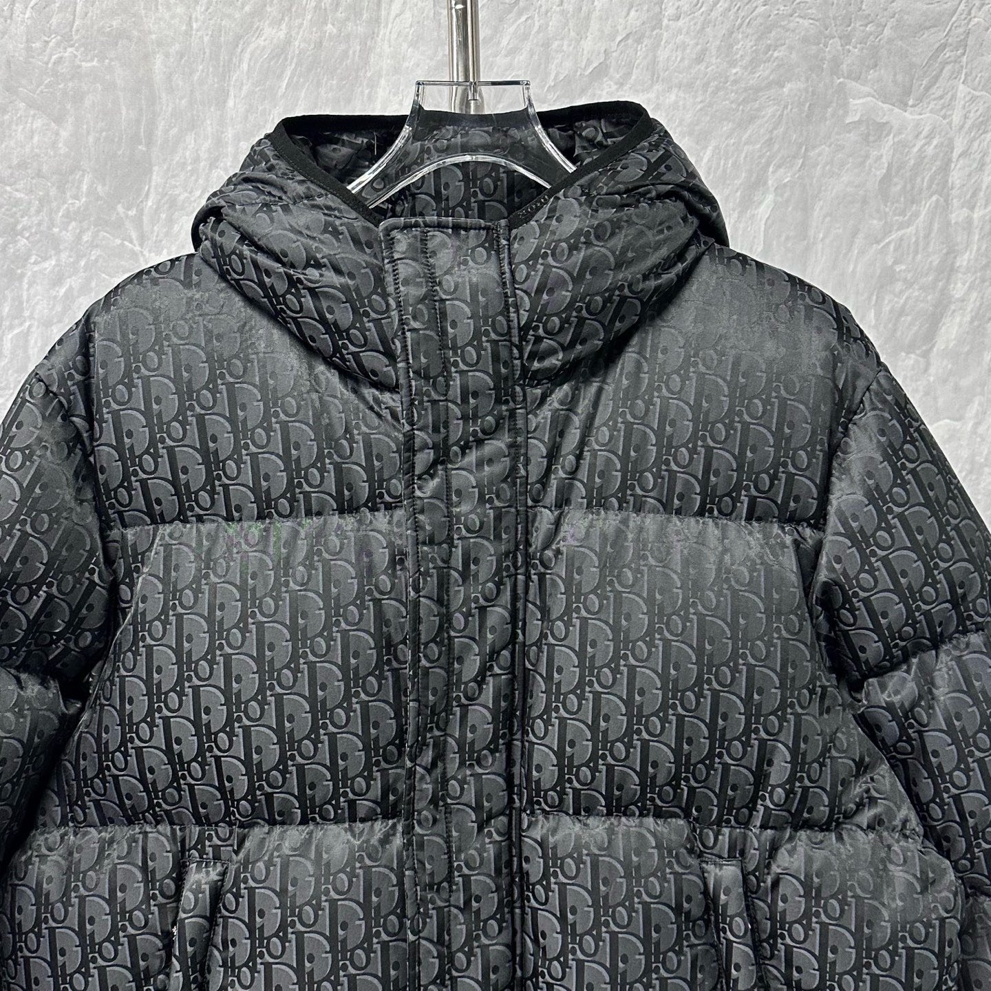 Dior Oblique Hooded Puffer Jacket — front