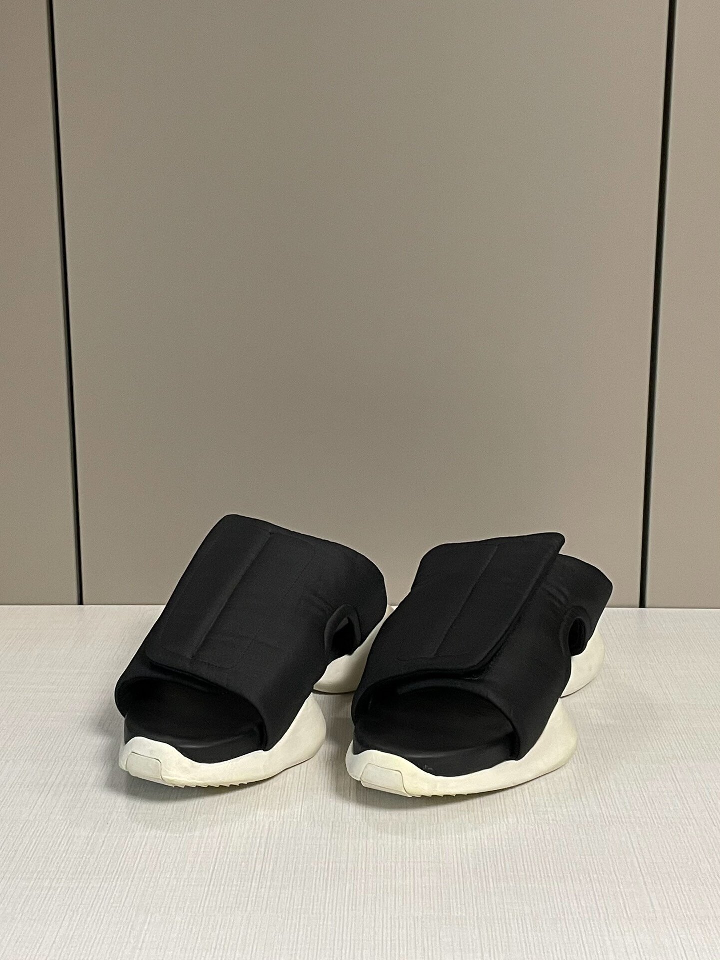 Rick Owens Adidas Black Slippers 40.5