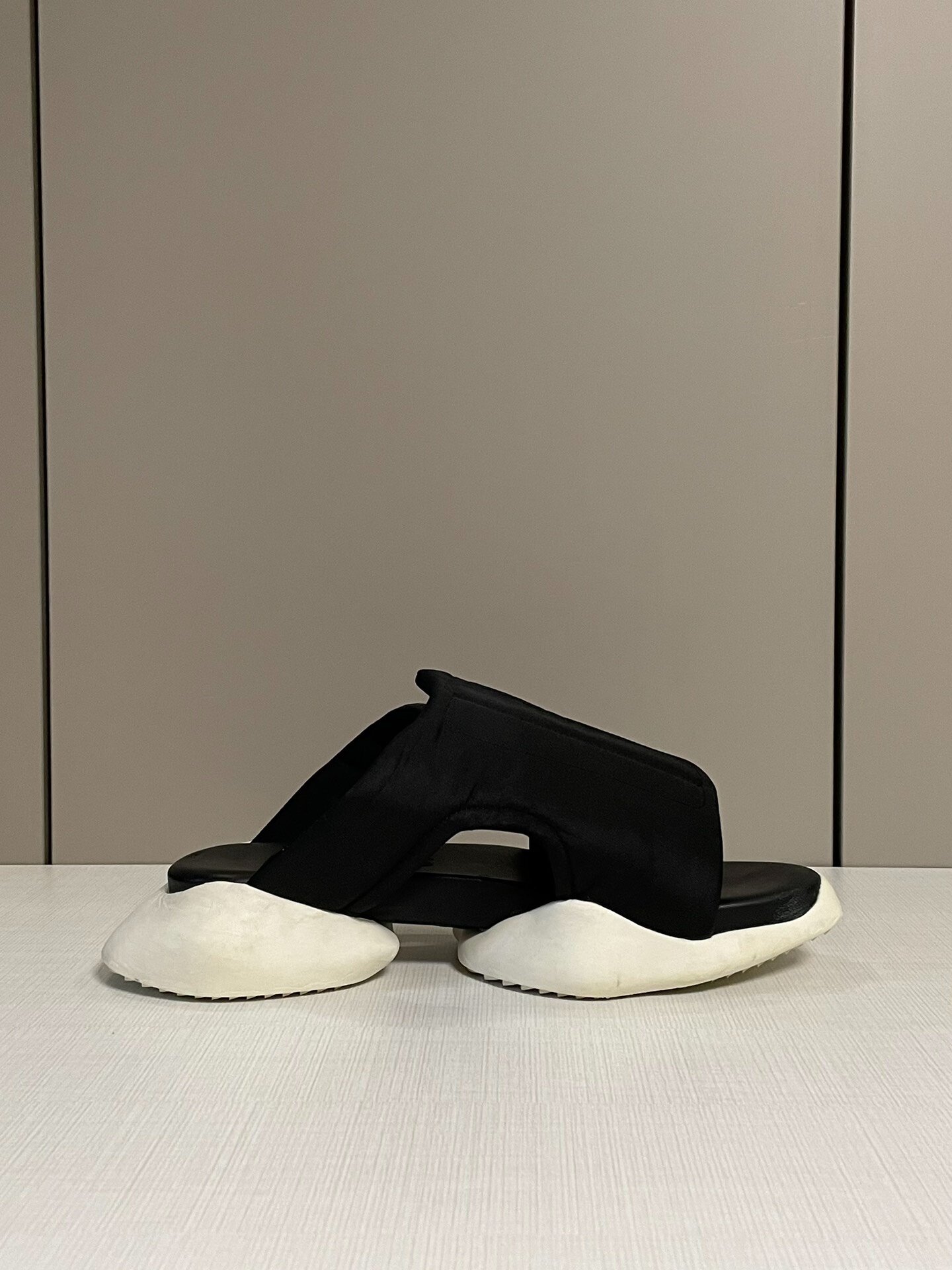 Rick Owens Adidas Black Slippers 40.5 — label