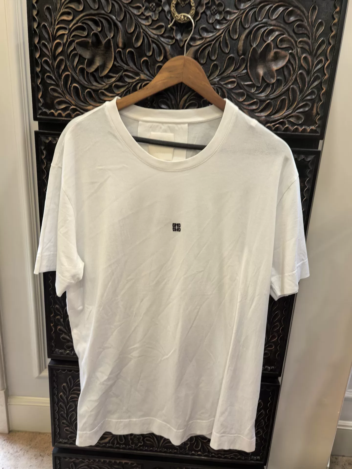 Givenchy White Logo Round Neck T-Shirt