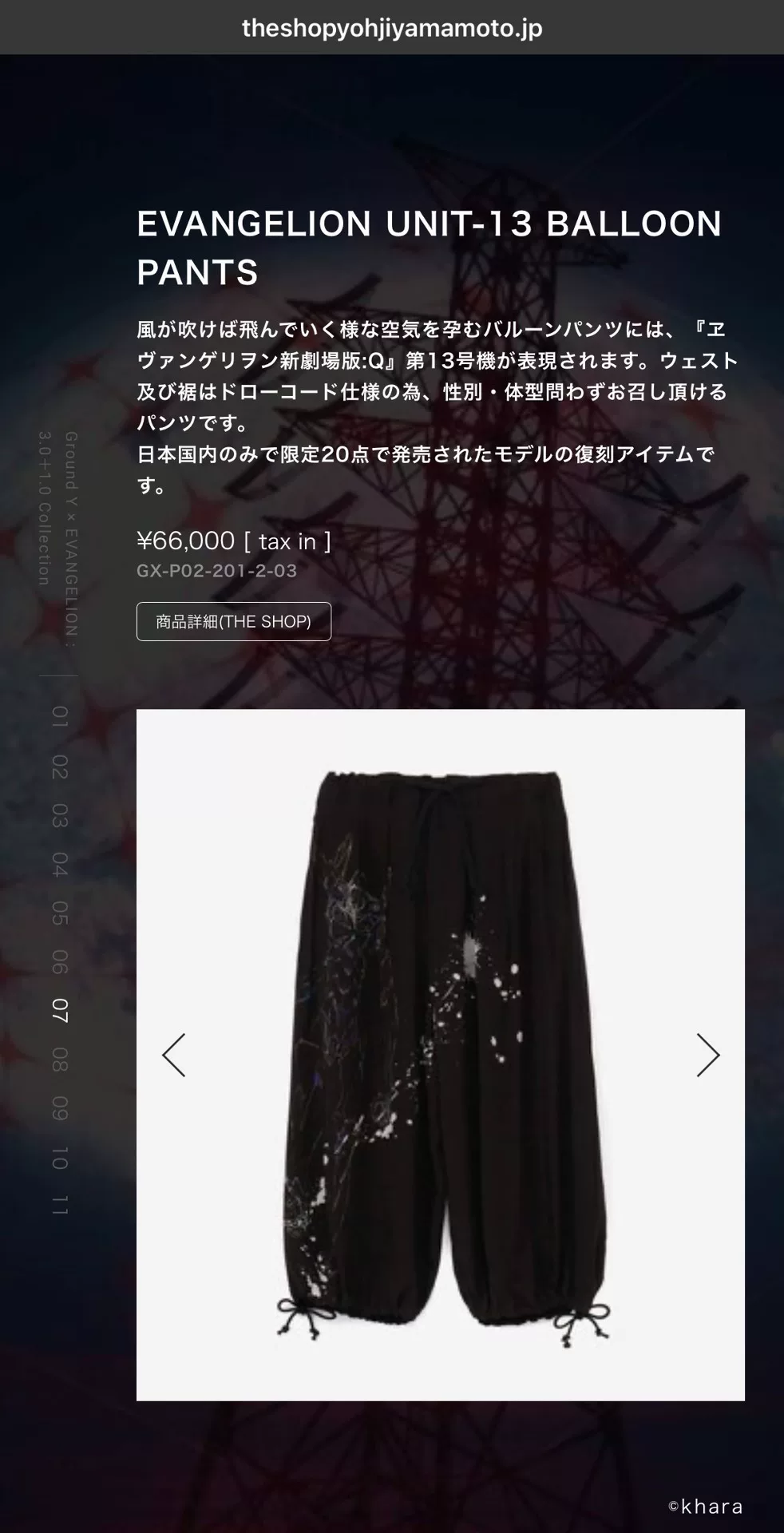 Yohji Yamamoto 21AW Eva Balloon Pants — front