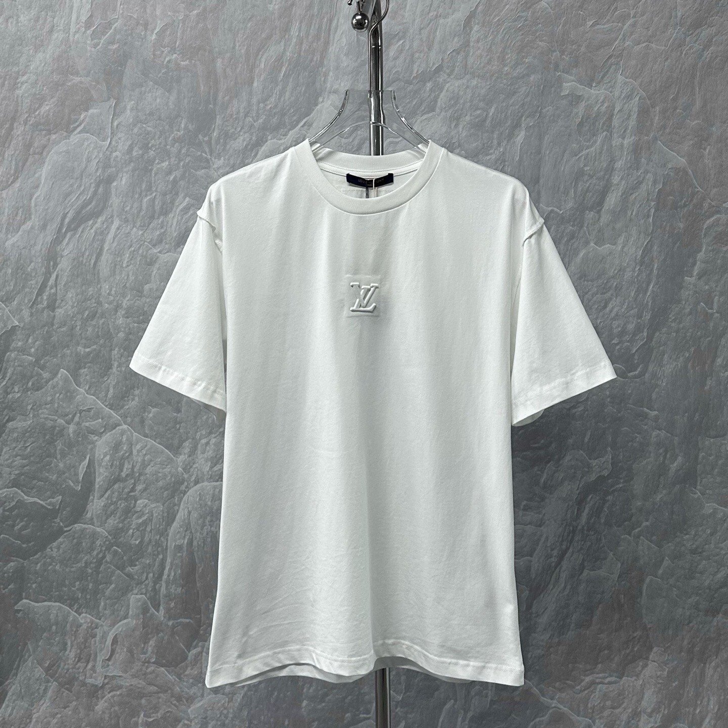 Louis Vuitton SS24 White Embossed Short Sleeve