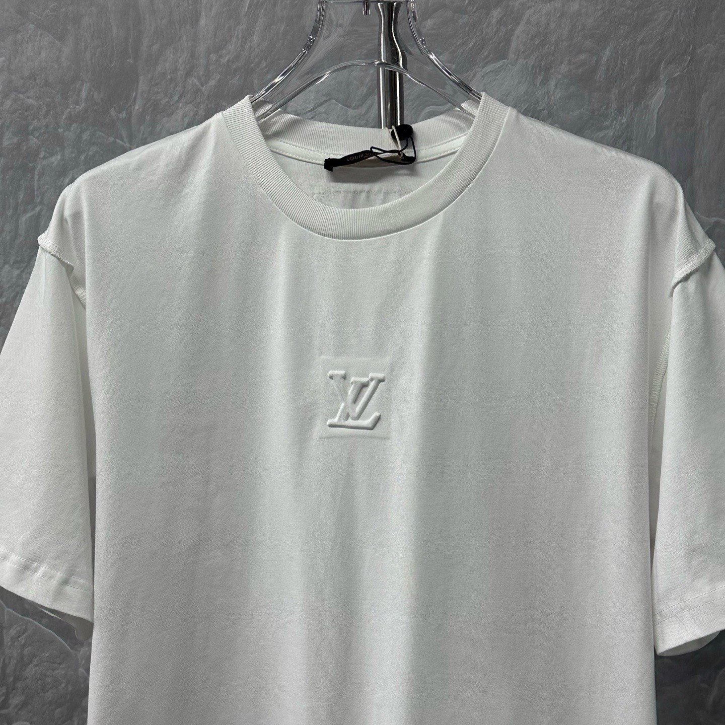 Louis Vuitton SS24 White Embossed Short Sleeve — front