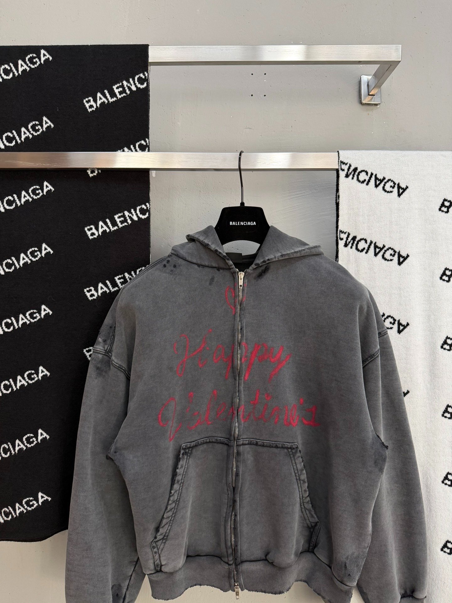 Balenciaga Valentine's Limited Zip Jacket — front
