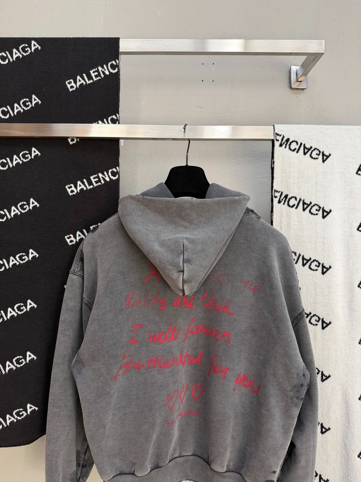 Balenciaga Valentine's Limited Zip Jacket — back