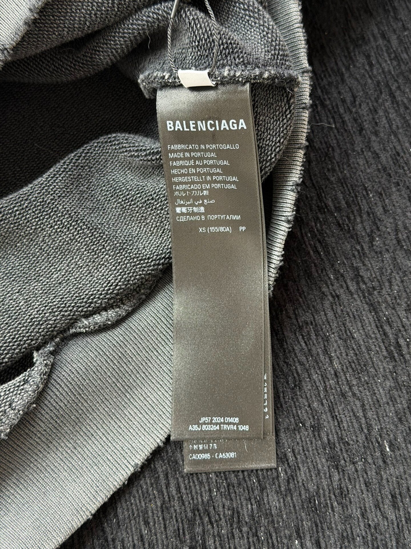 Balenciaga Valentine's Limited Zip Jacket — label