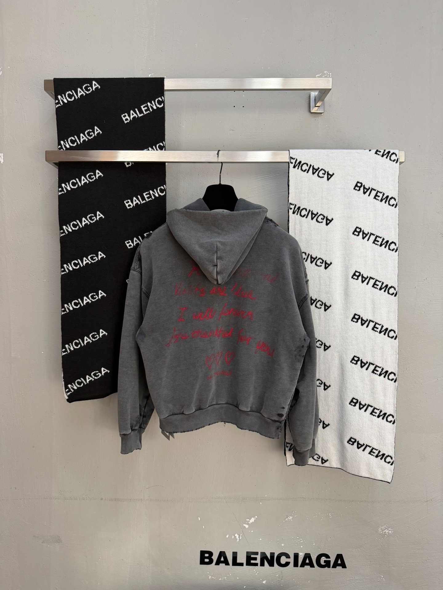Balenciaga Valentine's Limited Zip Jacket — detail