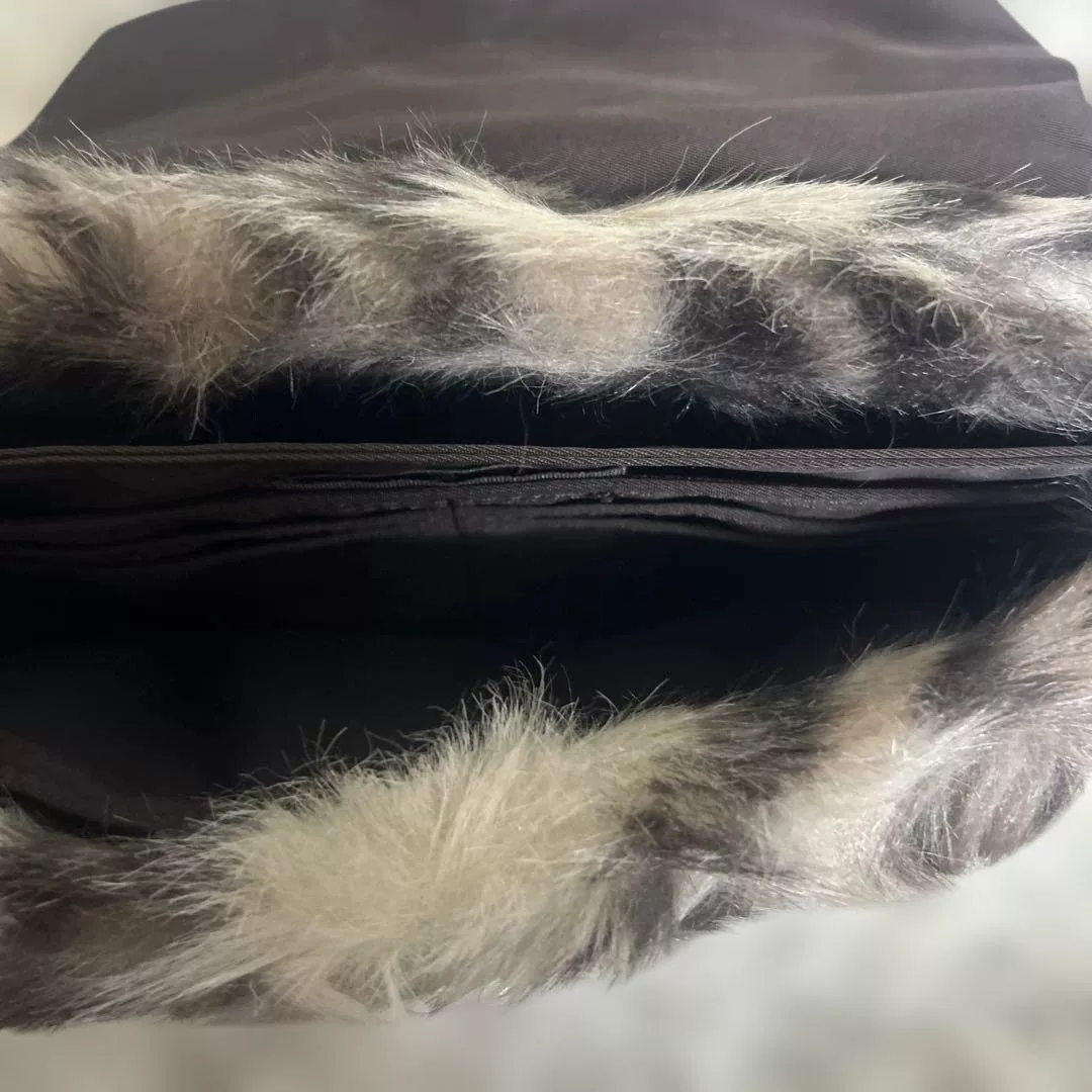 PORTER Leopard Furry Handbag Shoulder — back