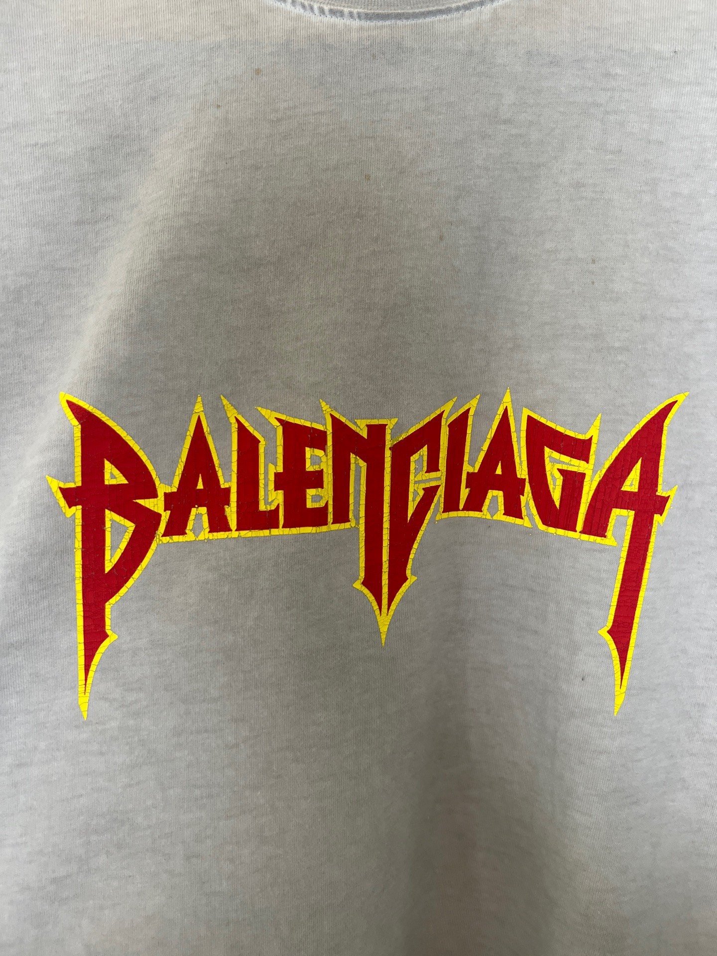 Balenciaga Flame Logo Short-Sleeve T-Shirt — detail