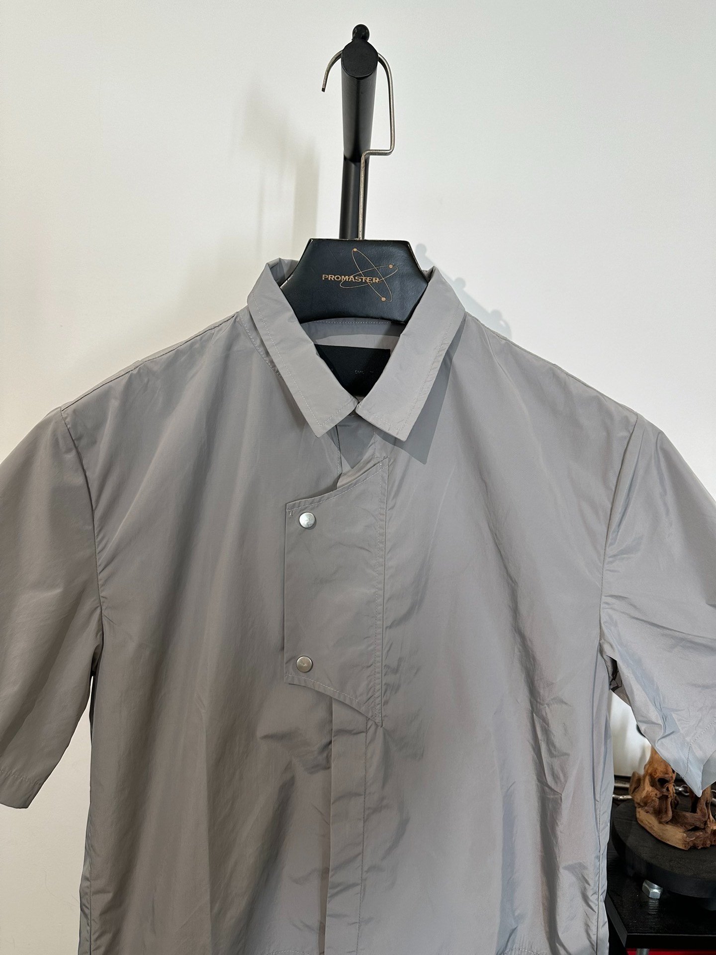 Heliot Emil Nylon Short-Sleeve Utility Shirt — back