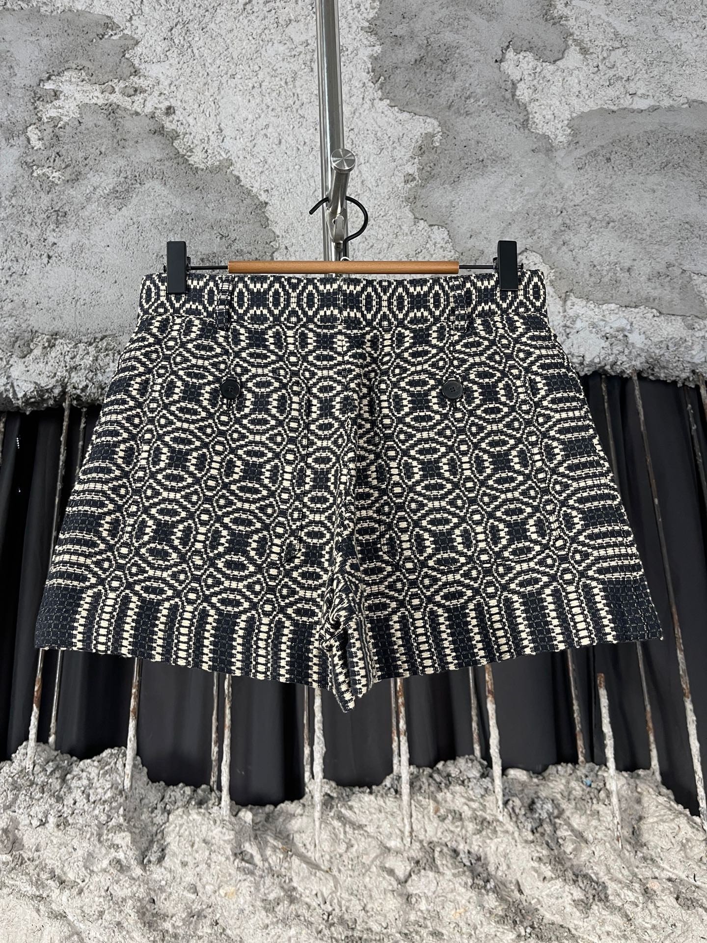 Dior Vintage Heavy Woven Shorts — front