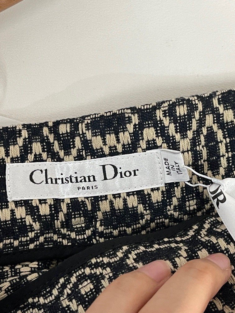 Dior Vintage Heavy Woven Shorts — label