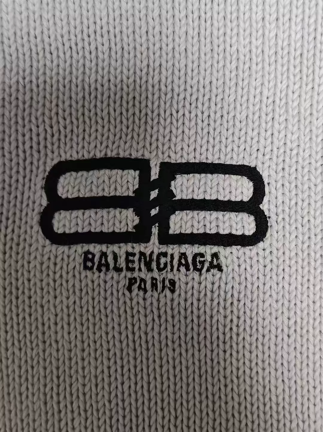 Balenciaga Double B Embroidery Knit Sweater — detail