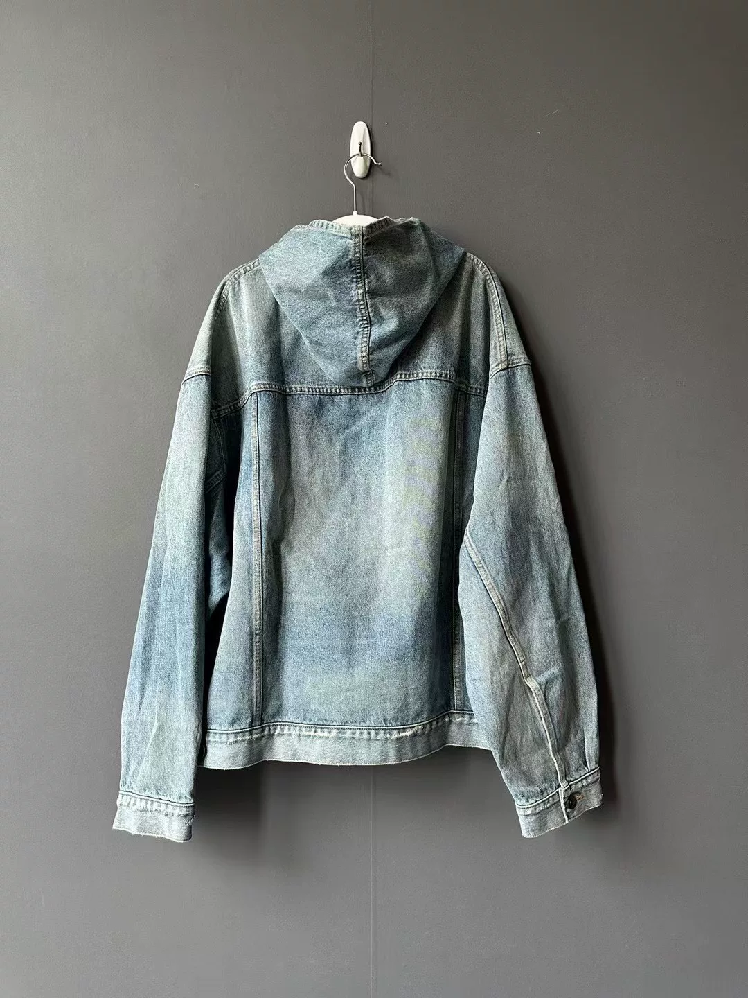 Balenciaga Hooded Denim Hoodie — front