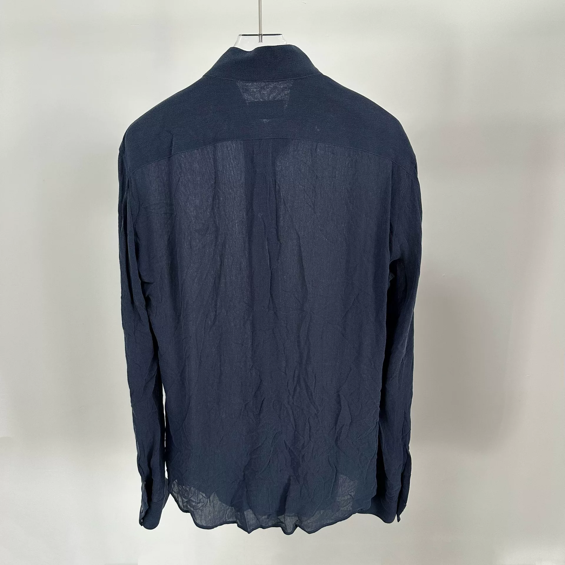 Emporio Armani Dark Blue Chest Logo Shirt — label