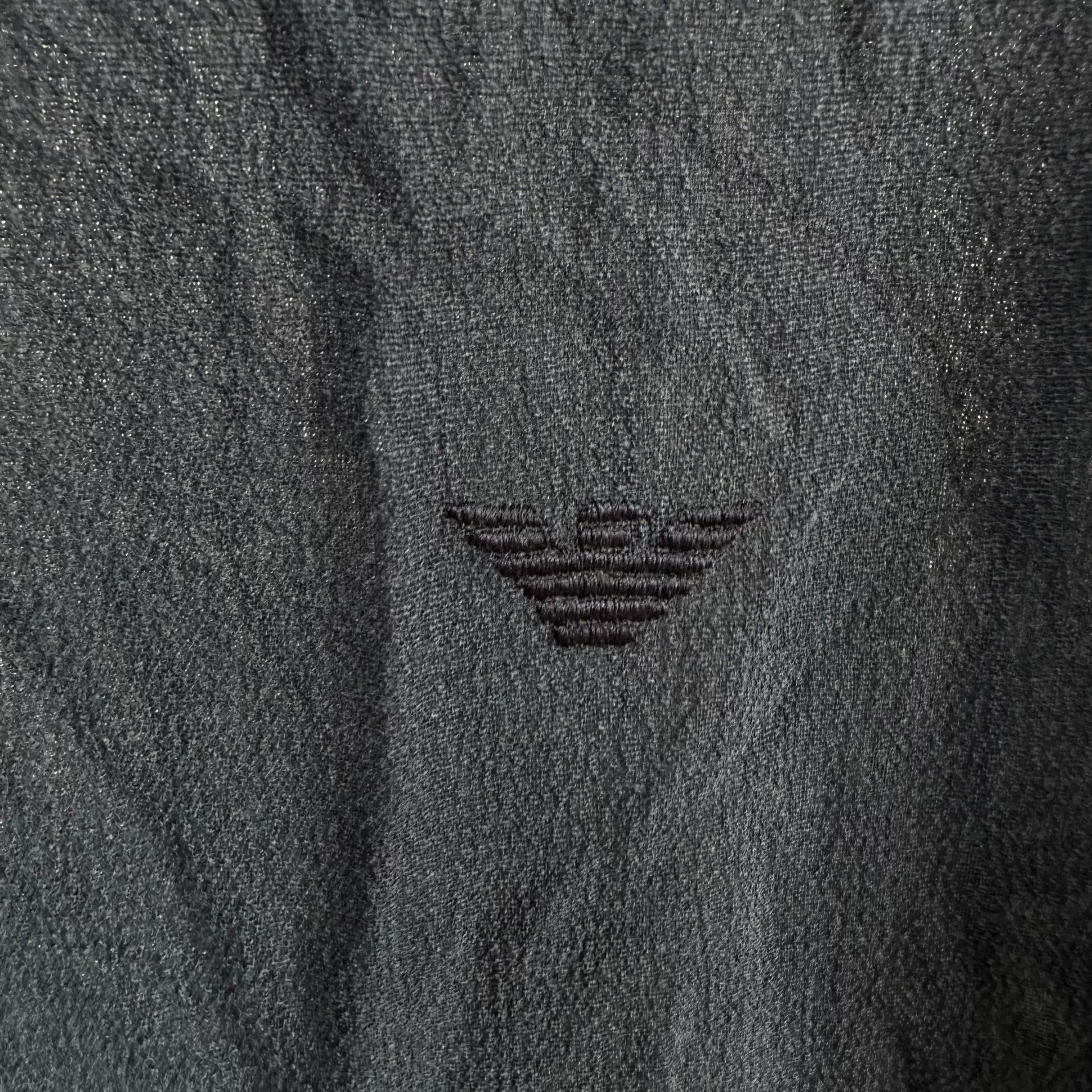 Emporio Armani Dark Blue Chest Logo Shirt — detail