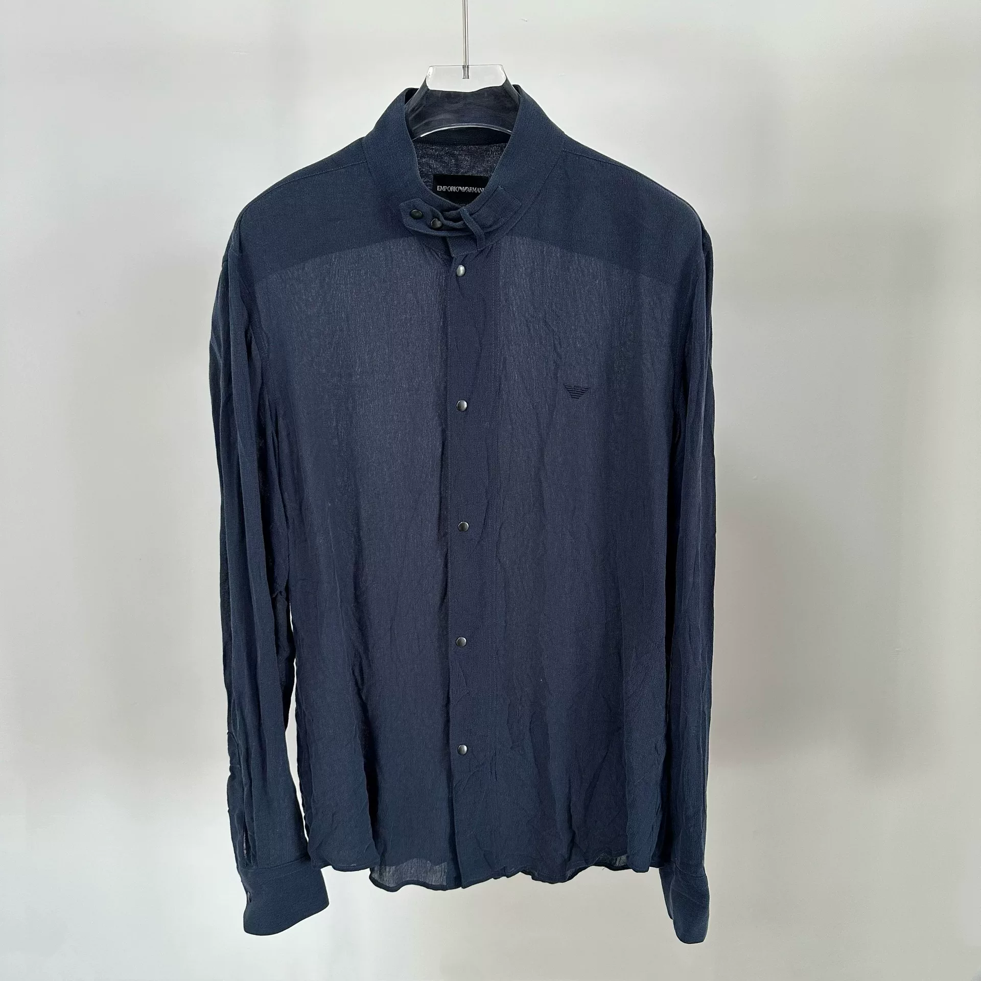 Emporio Armani Dark Blue Chest Logo Shirt