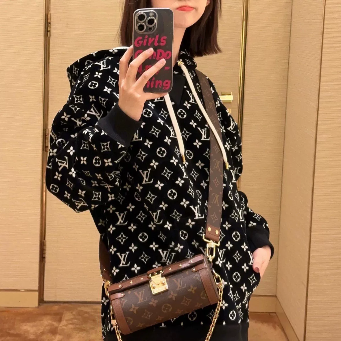 Louis Vuitton Monogram Velvet Hoodie XS