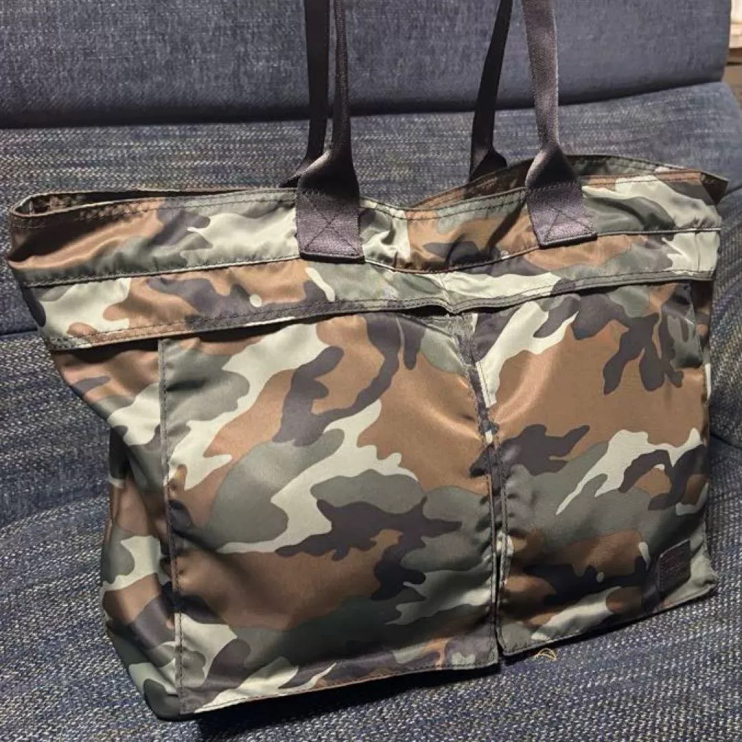 LOWERCASE×PORTER×EDIFICE Camo Tote — front
