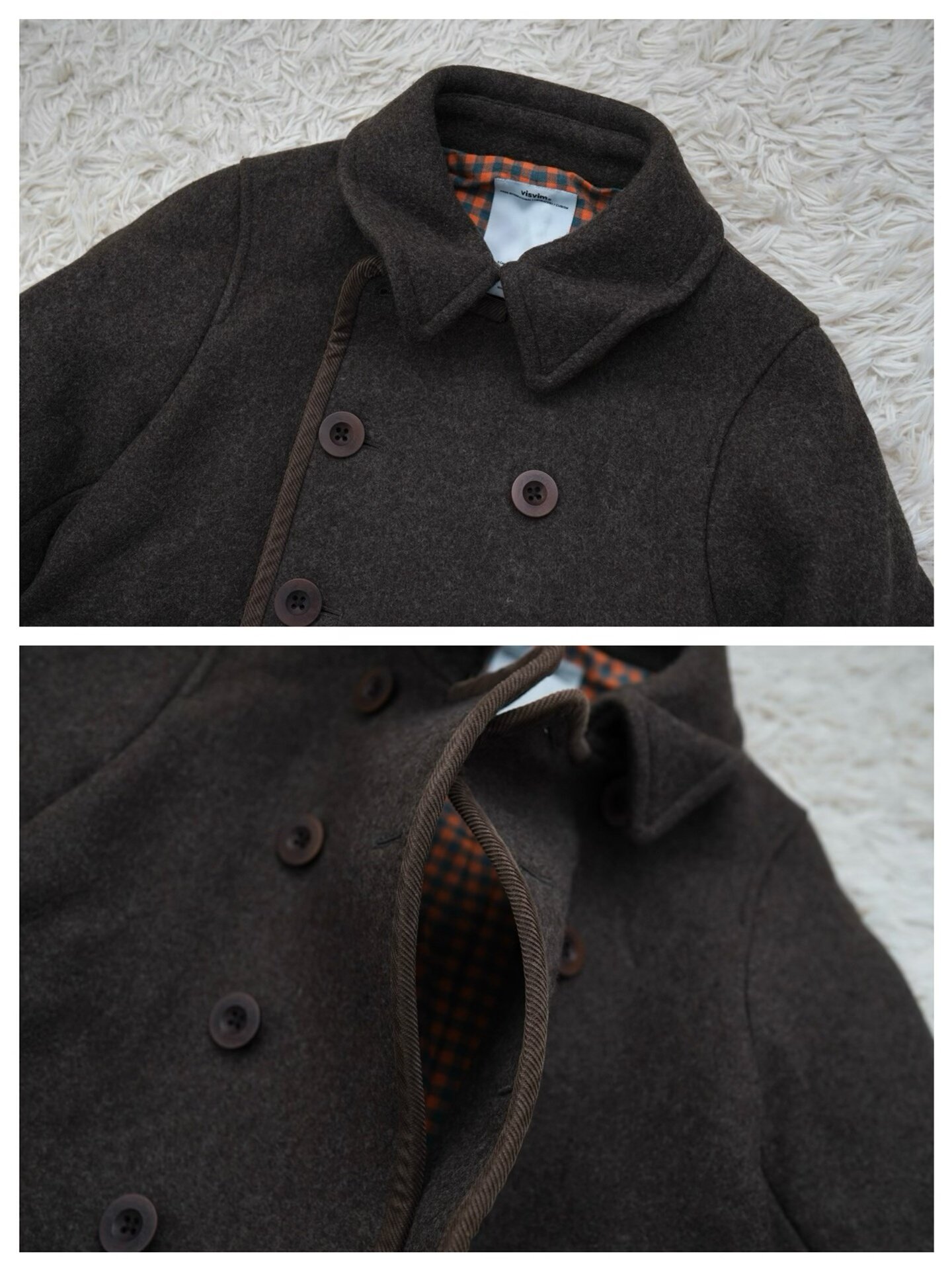 visvim lieutenant matoi jkt premium wool — detail