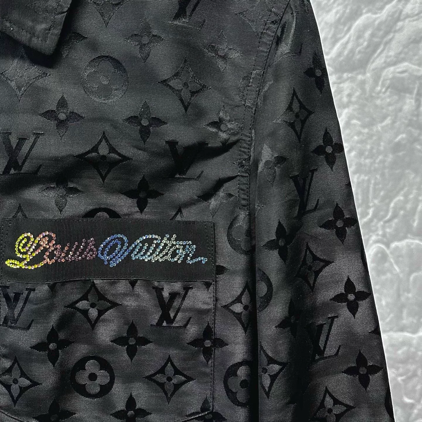 Louis Vuitton FW25 Rhinestone Embroidered Shirt Jacket — back