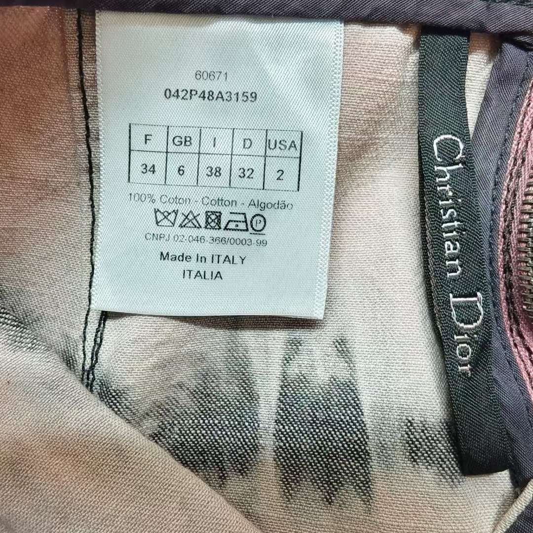 Christian Dior Pink Black Tie-Dye Shorts — label