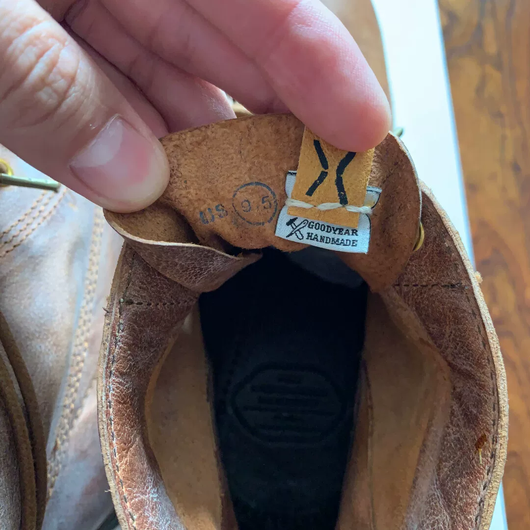 visvim virgil KNGR brown m9.5 — label