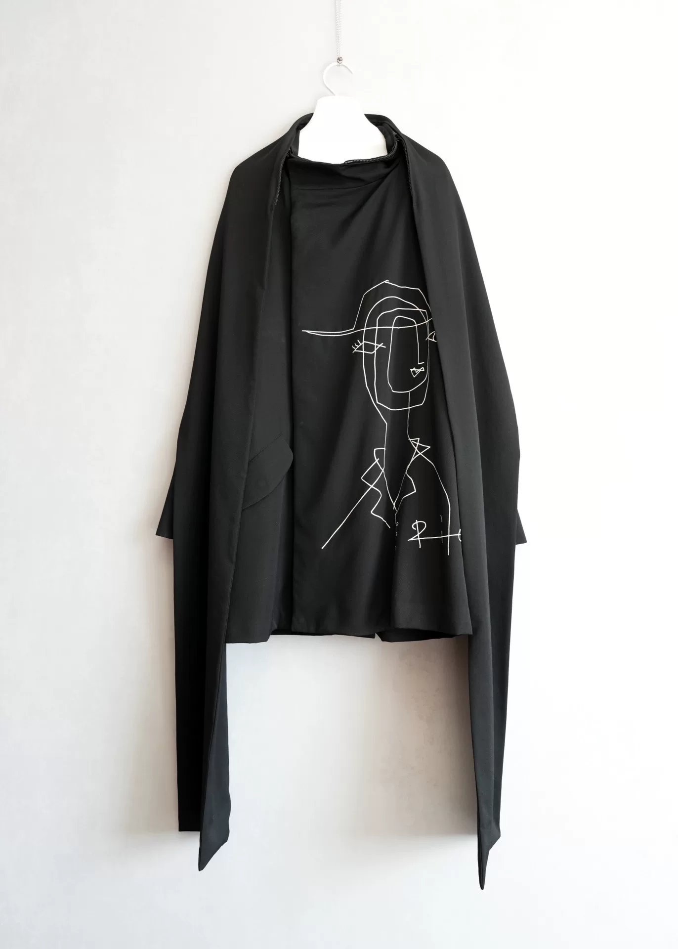 Yohji Yamamoto 16AW Rie Embroidery Coat — front