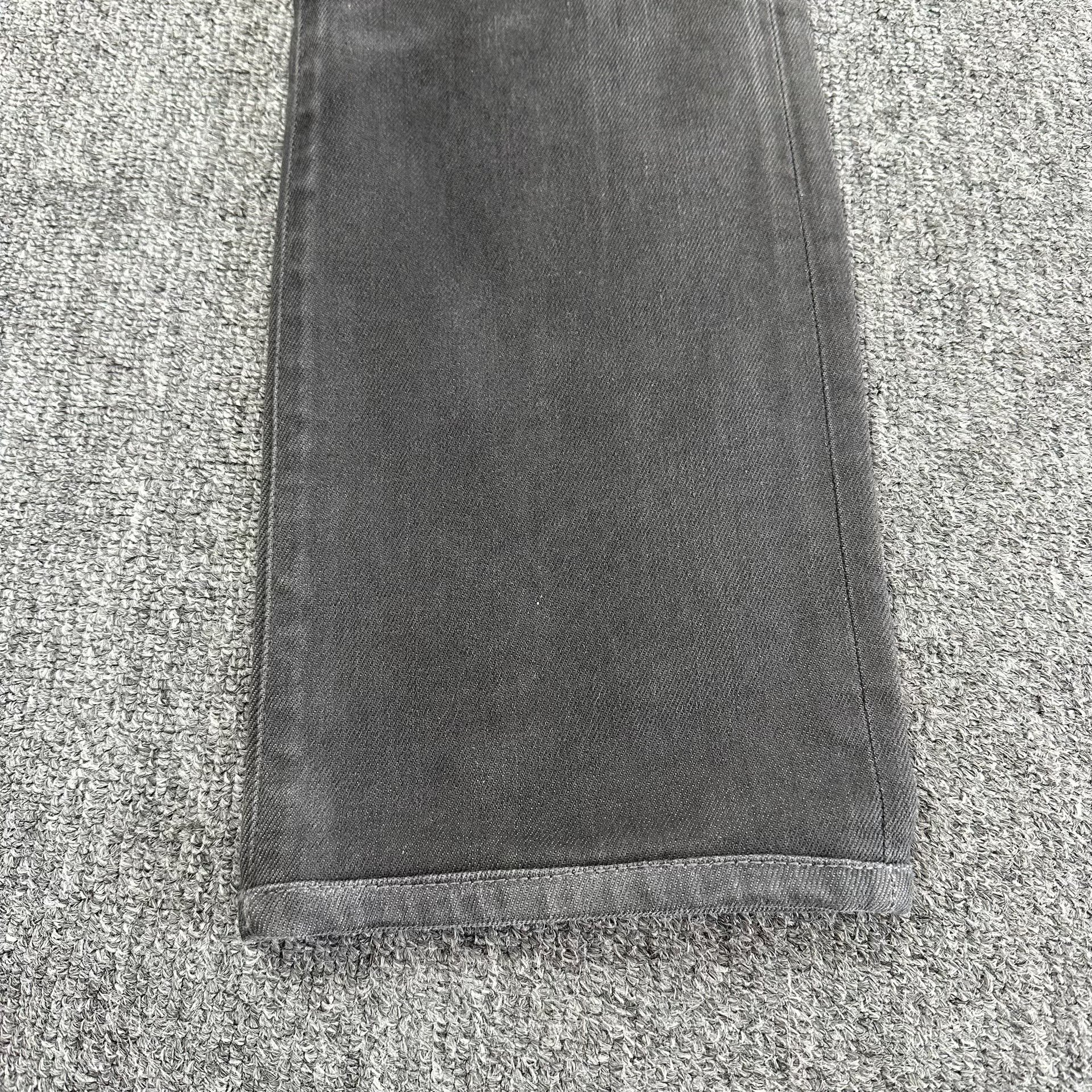 Dior Light Gray Washed Straight-Leg Jeans — front
