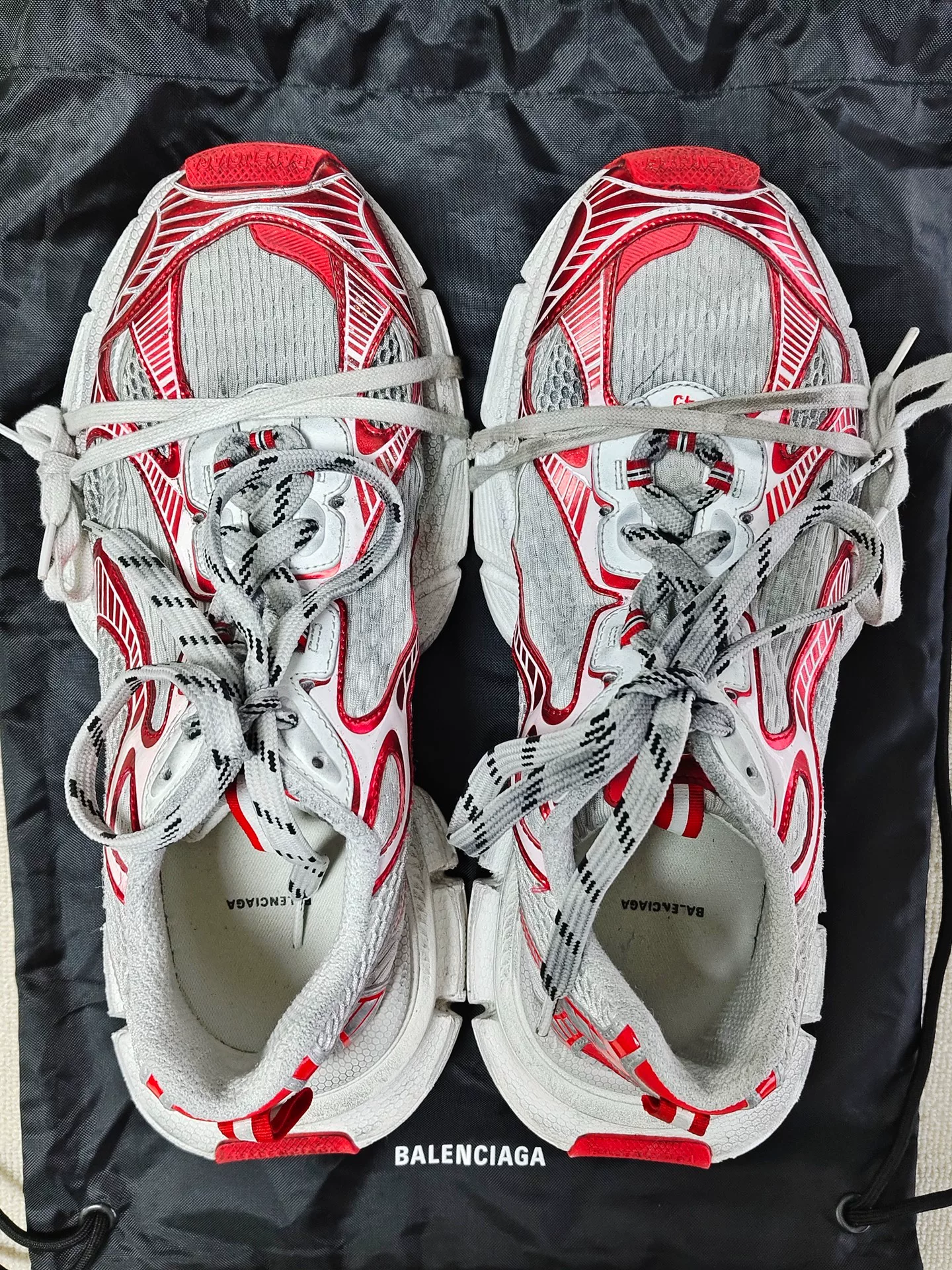 Balenciaga 3XL Low-Top Red Sneakers — front