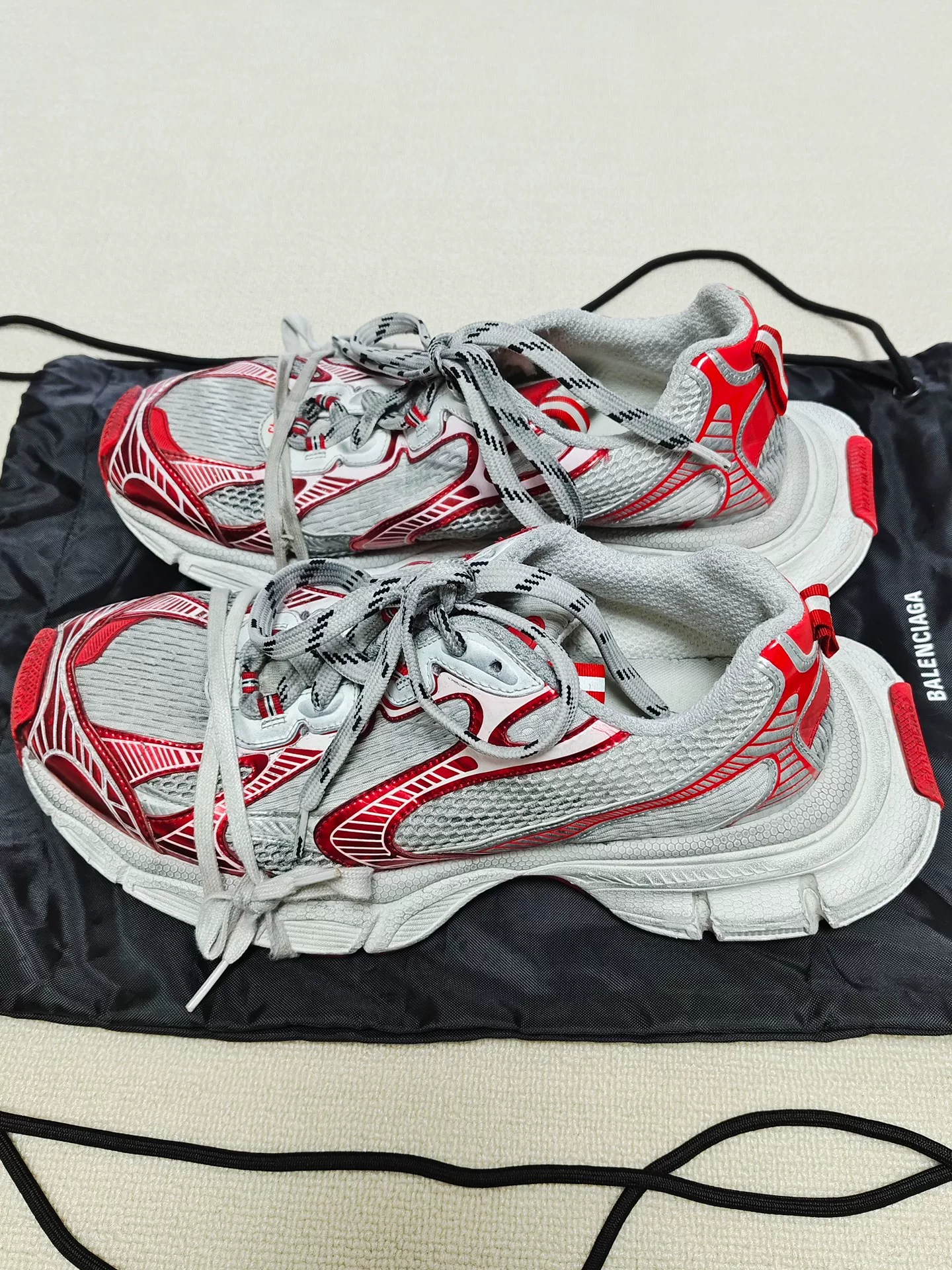 Balenciaga 3XL Low-Top Red Sneakers