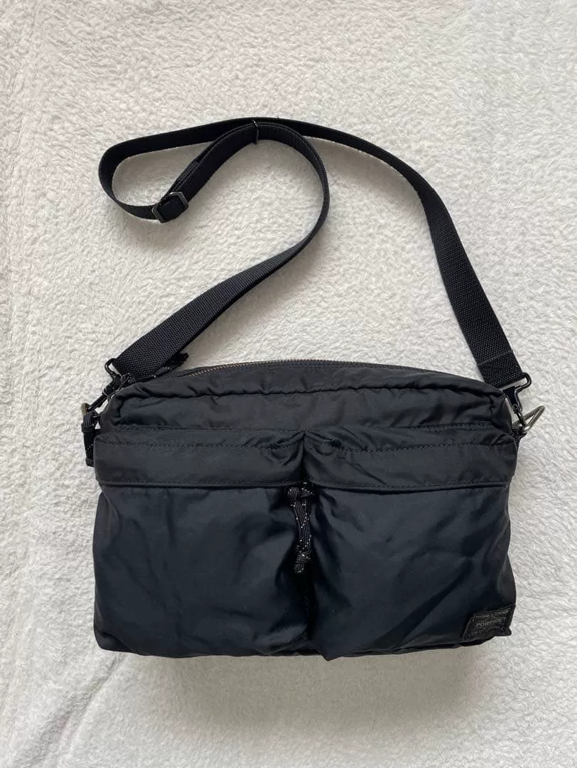 PORTER FORCE Black Crossbody Bag