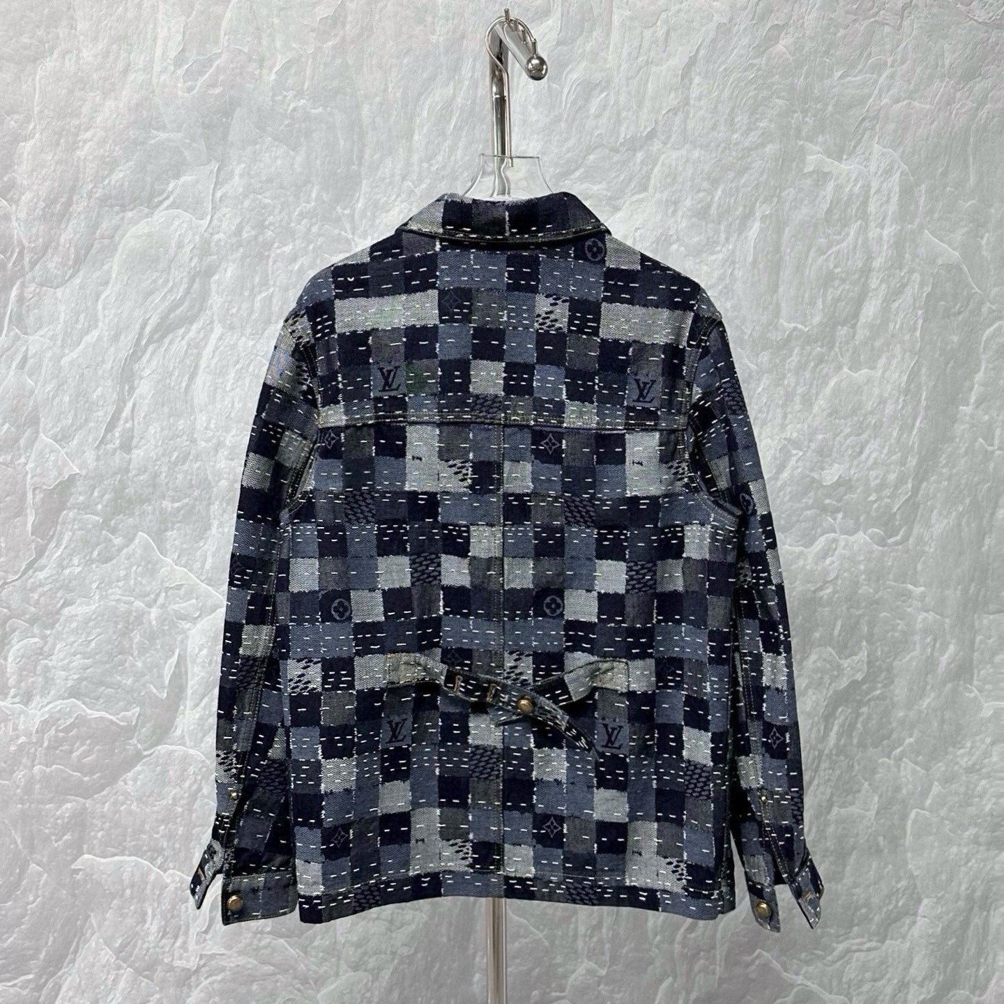 Louis Vuitton Nigo FW25 Checkerboard Denim Jacket — back