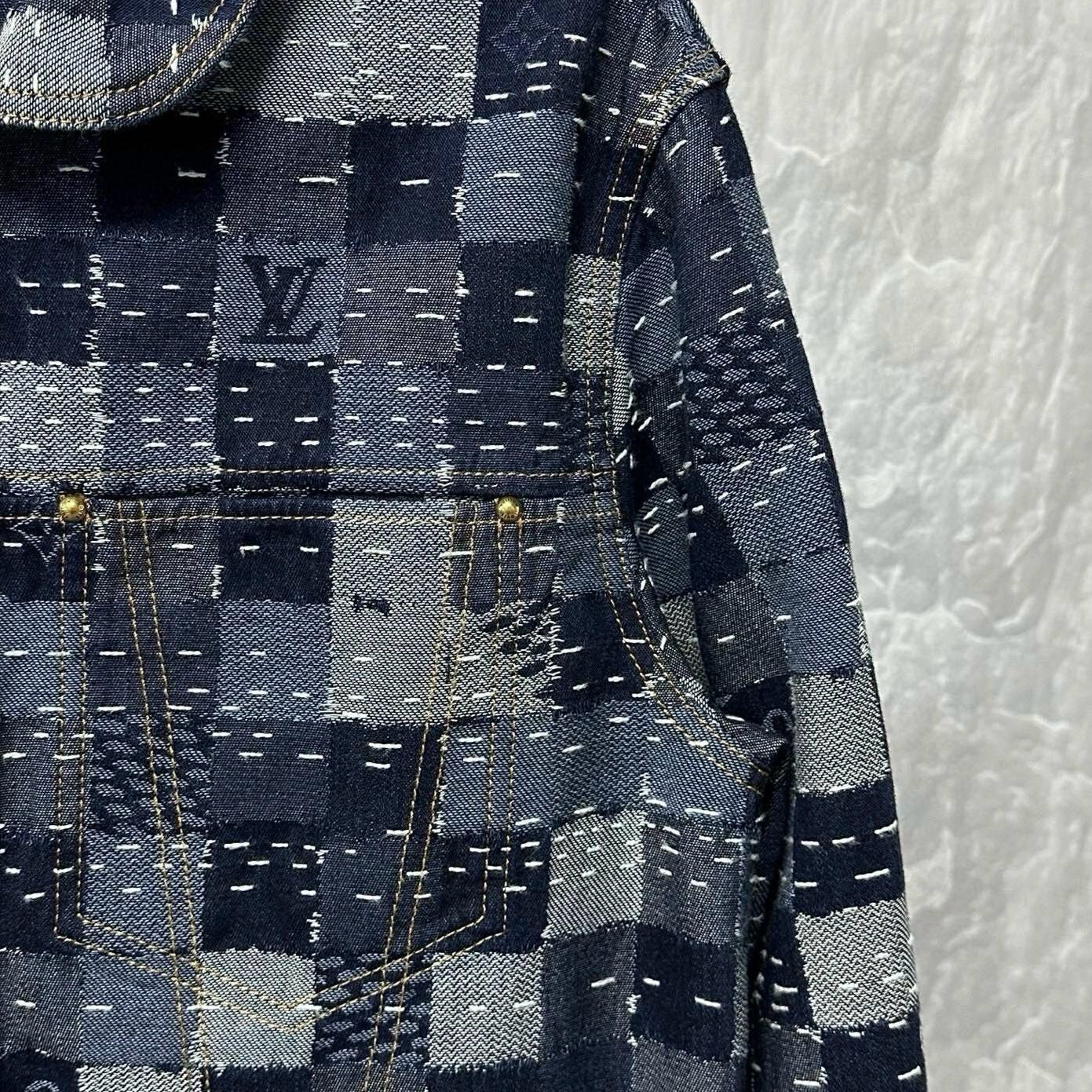 Louis Vuitton Nigo FW25 Checkerboard Denim Jacket — detail