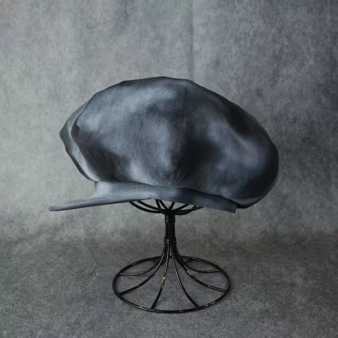 Yohji Yamamoto 24SS Distressed Newsboy Cap — label