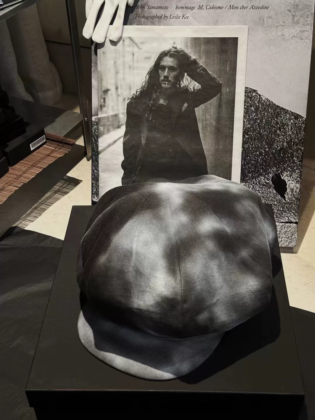 Yohji Yamamoto 24SS Distressed Newsboy Cap — front