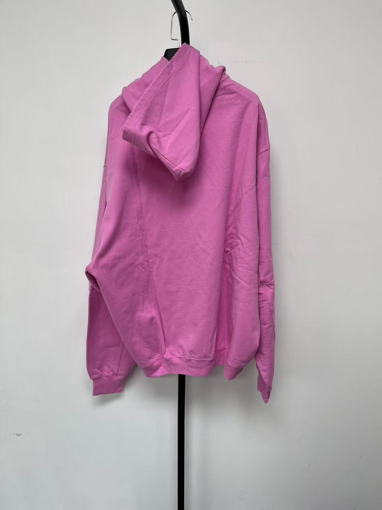 Balenciaga Men's Pink Solid Hoodie — front
