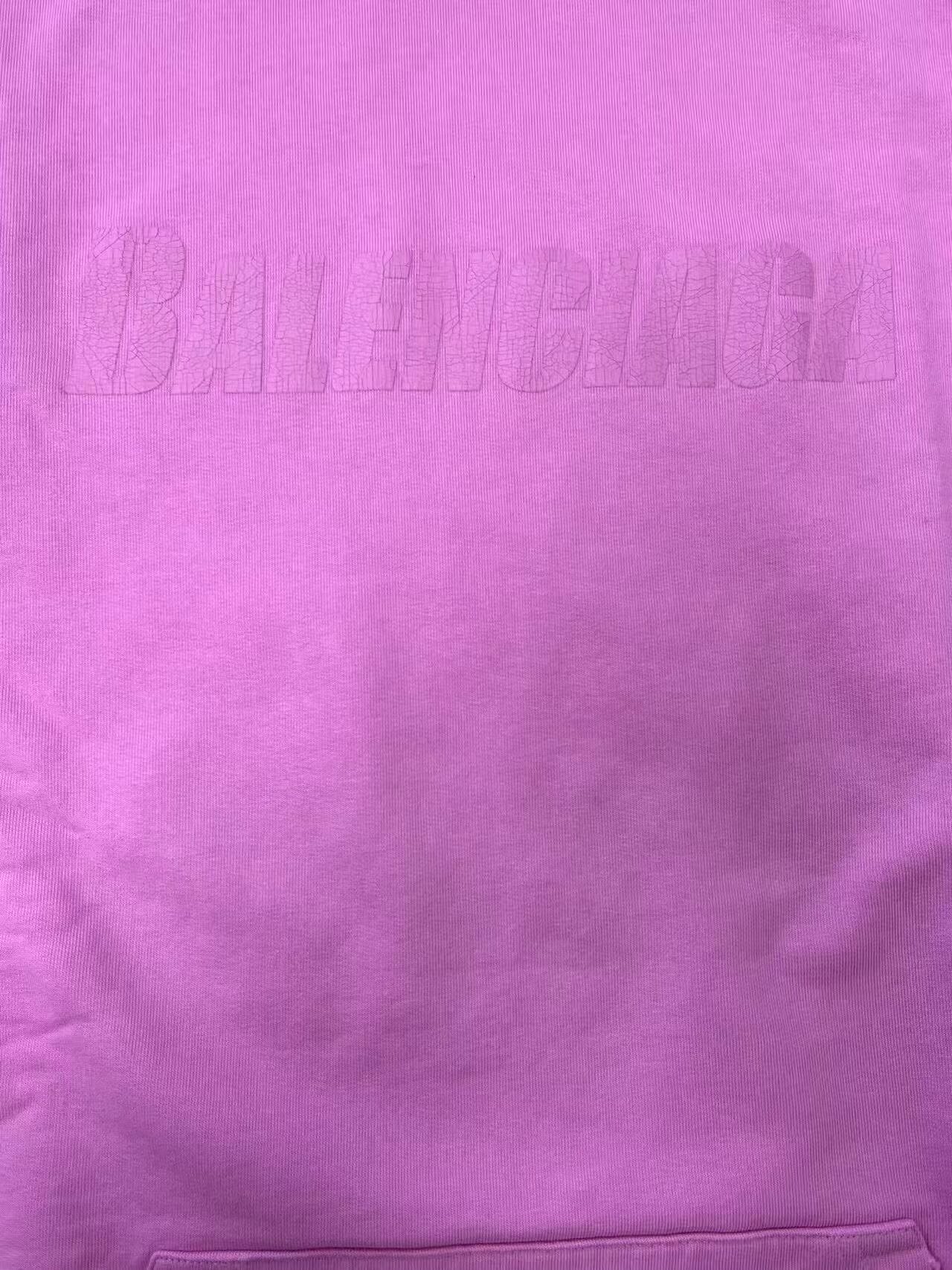 Balenciaga Men's Pink Solid Hoodie — detail