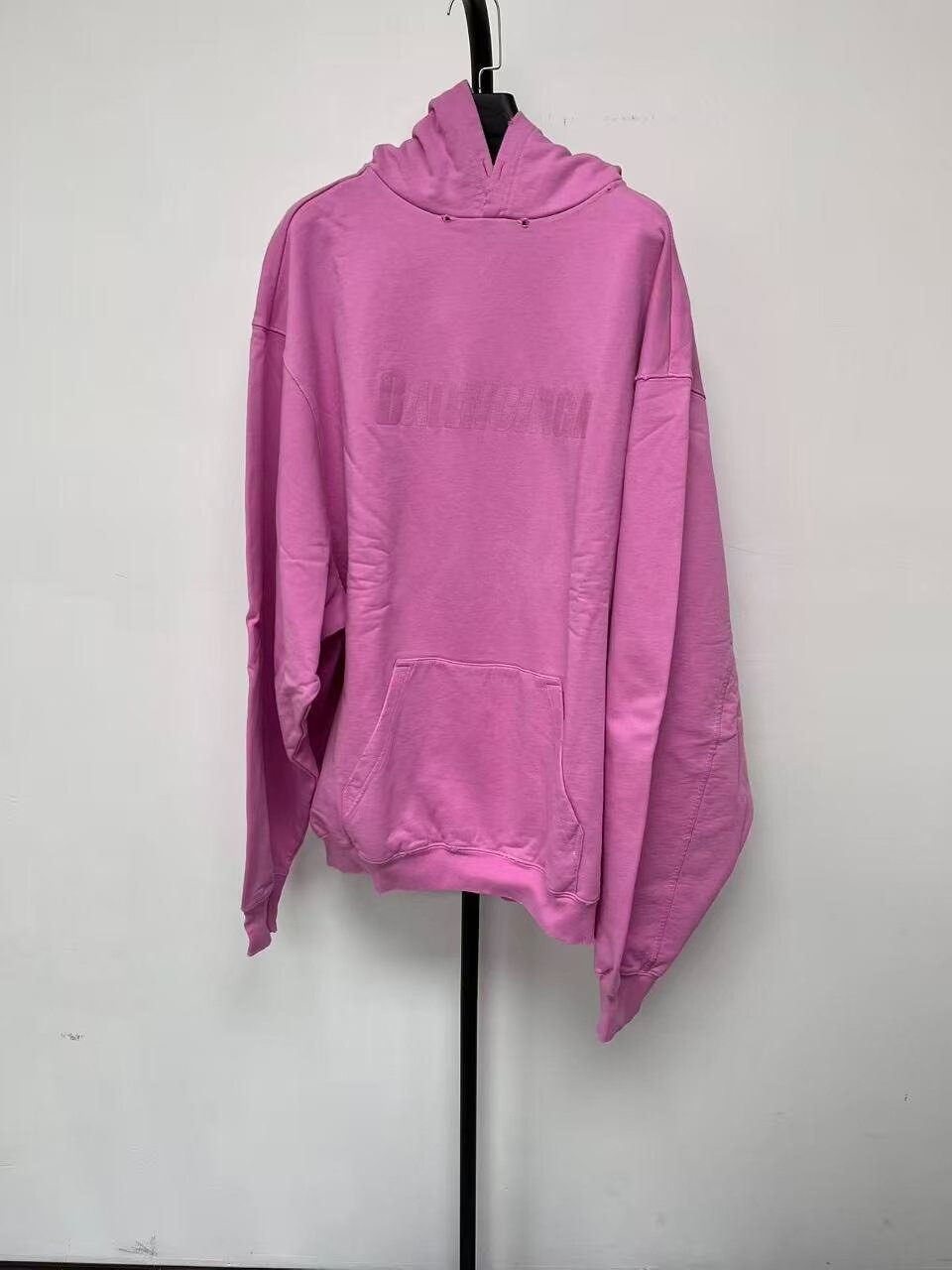Balenciaga Men's Pink Solid Hoodie
