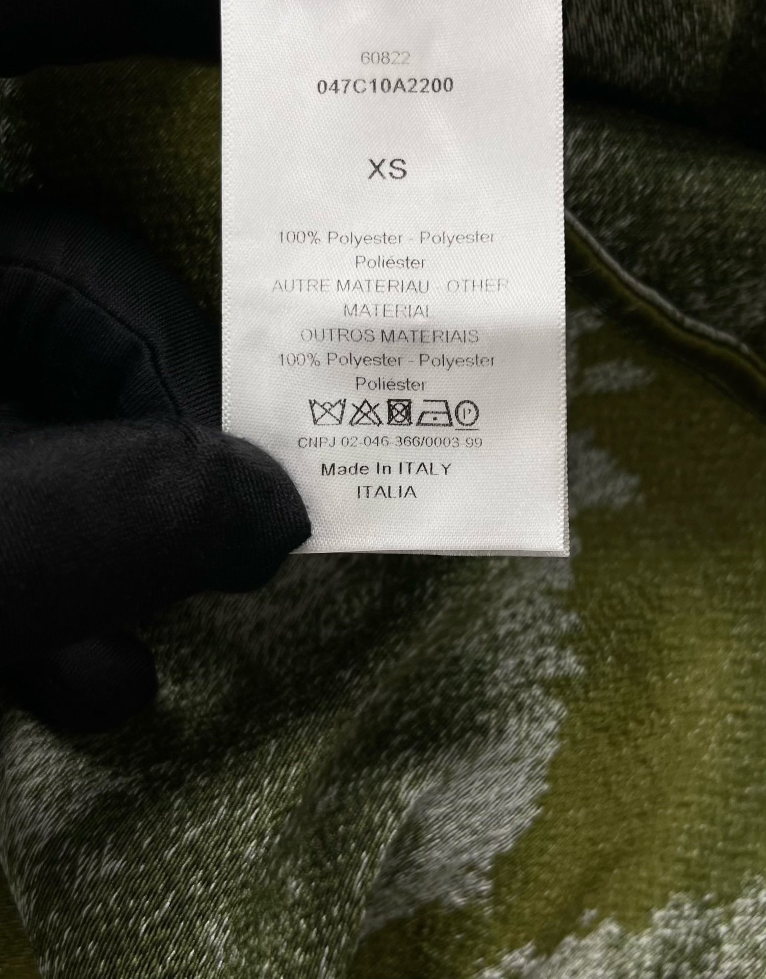 Dior Green Gradient Tie-Dye Half-Zip Jacket — back
