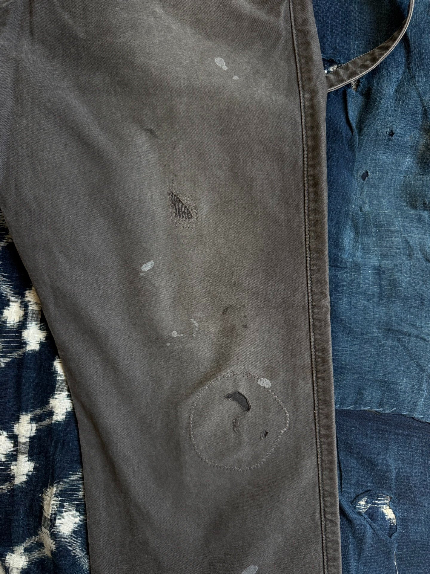 Visvim 21SS Traveller Braces Pants DMGD — detail