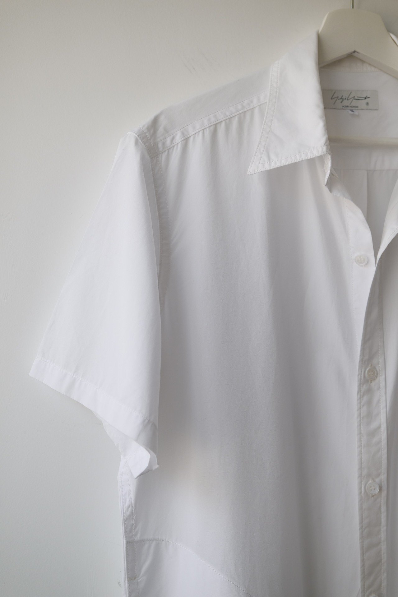 Yohji Yamamoto Pour Homme 22SS Back Button Short Sleeve Shirt — back