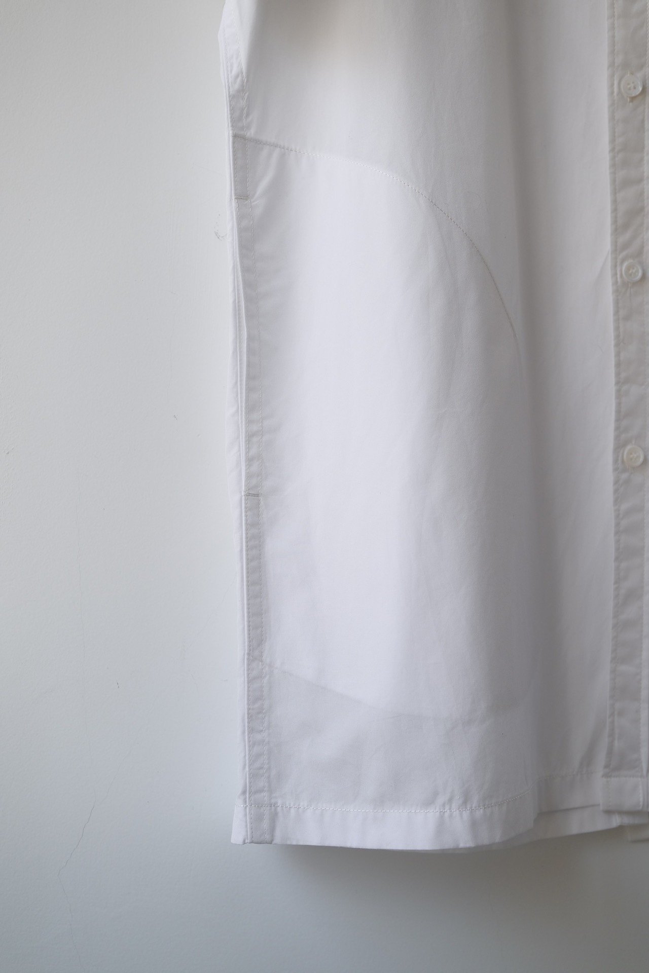 Yohji Yamamoto Pour Homme 22SS Back Button Short Sleeve Shirt — detail