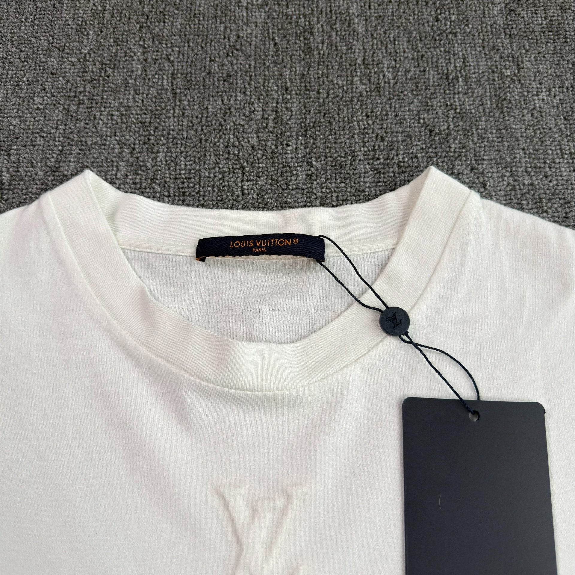 Louis Vuitton Embossed Logo White T-Shirt — detail