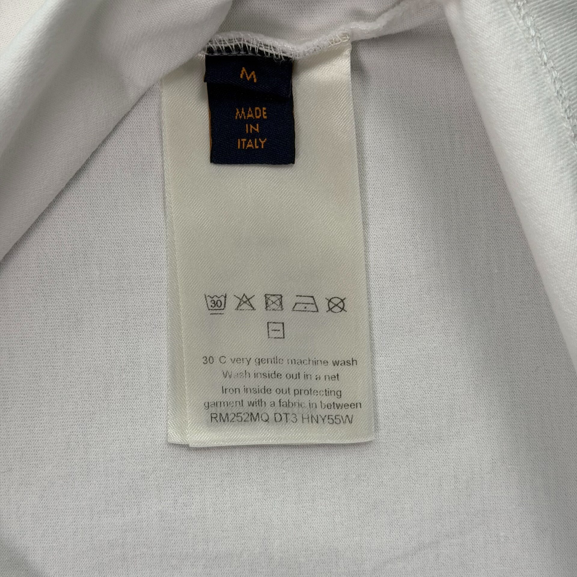 Louis Vuitton Embossed Logo White T-Shirt — back