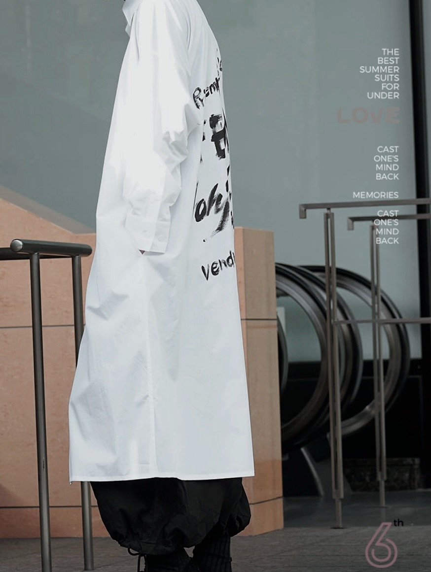 Yohji Yamamoto 19SS Handwritten Shirt — detail