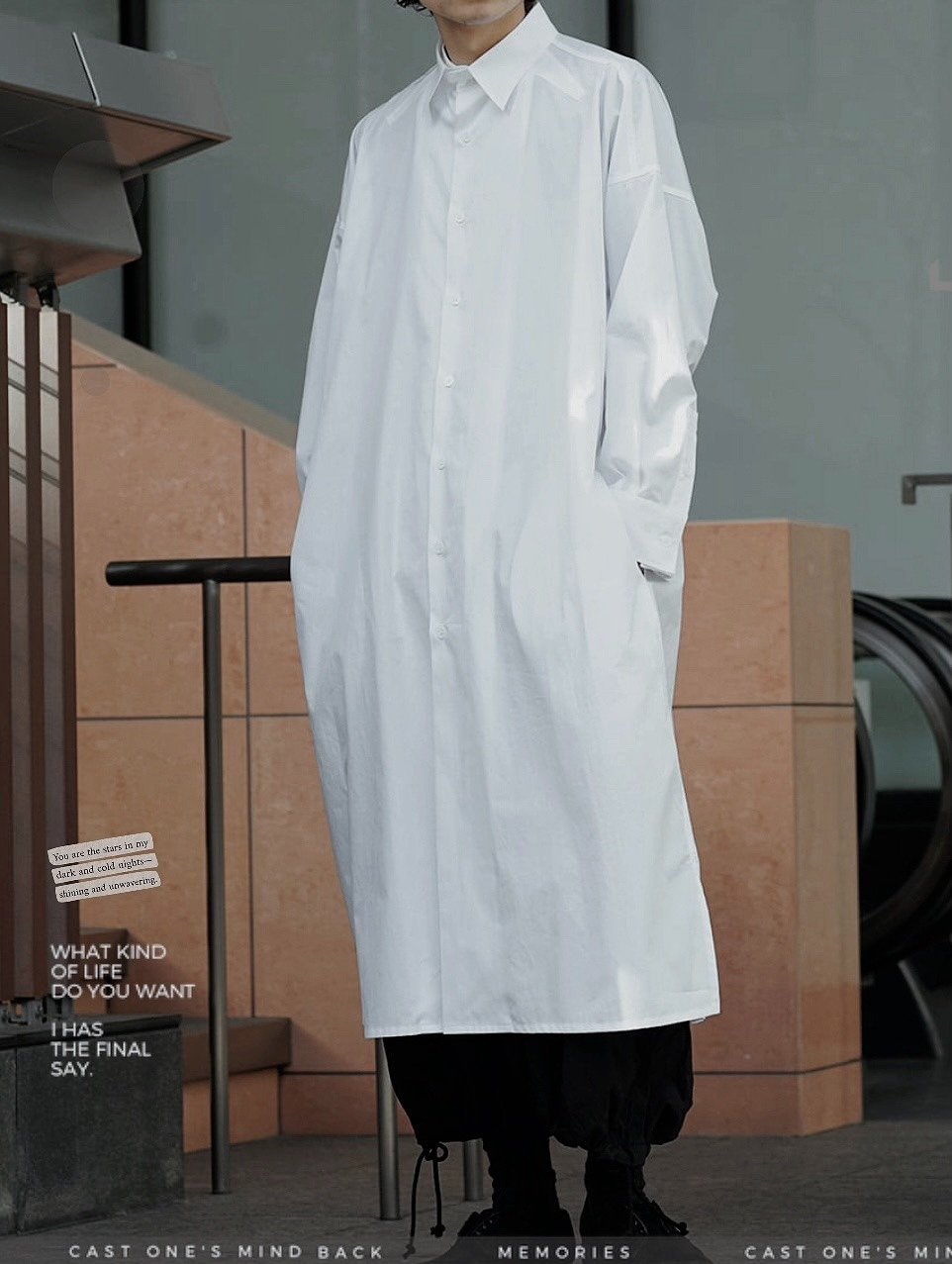 Yohji Yamamoto 19SS Handwritten Shirt — front